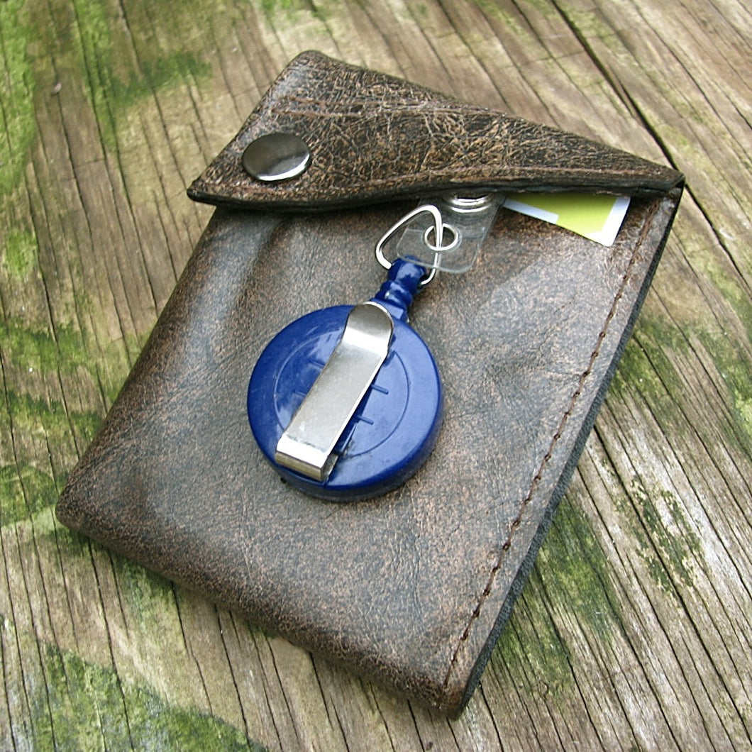 Distressed Brown Bifold Portefeuille Wallet for Men - Made To Order