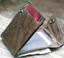 Distressed Brown Bifold Portefeuille Wallet for Men - Made To Order