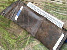 Distressed Brown Bifold Portefeuille Wallet for Men - Made To Order