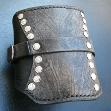 leather travel wristband card wallet in gray