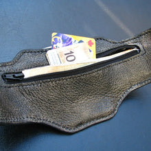 sewlutionsbyamo wristband wallet back in gray leather