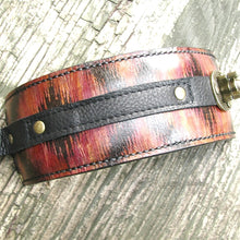 Steampunk Ikat Leather Wrist Wallet Bracelet Cuff for Men & Women that travel - Made to Order