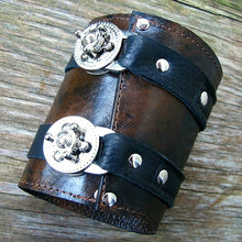 Custom for CHRISTINE - Unisex Leather Steampunk Wrist Wallet Cuff for Men, Women, Bikers or Travelers - Made To Order
