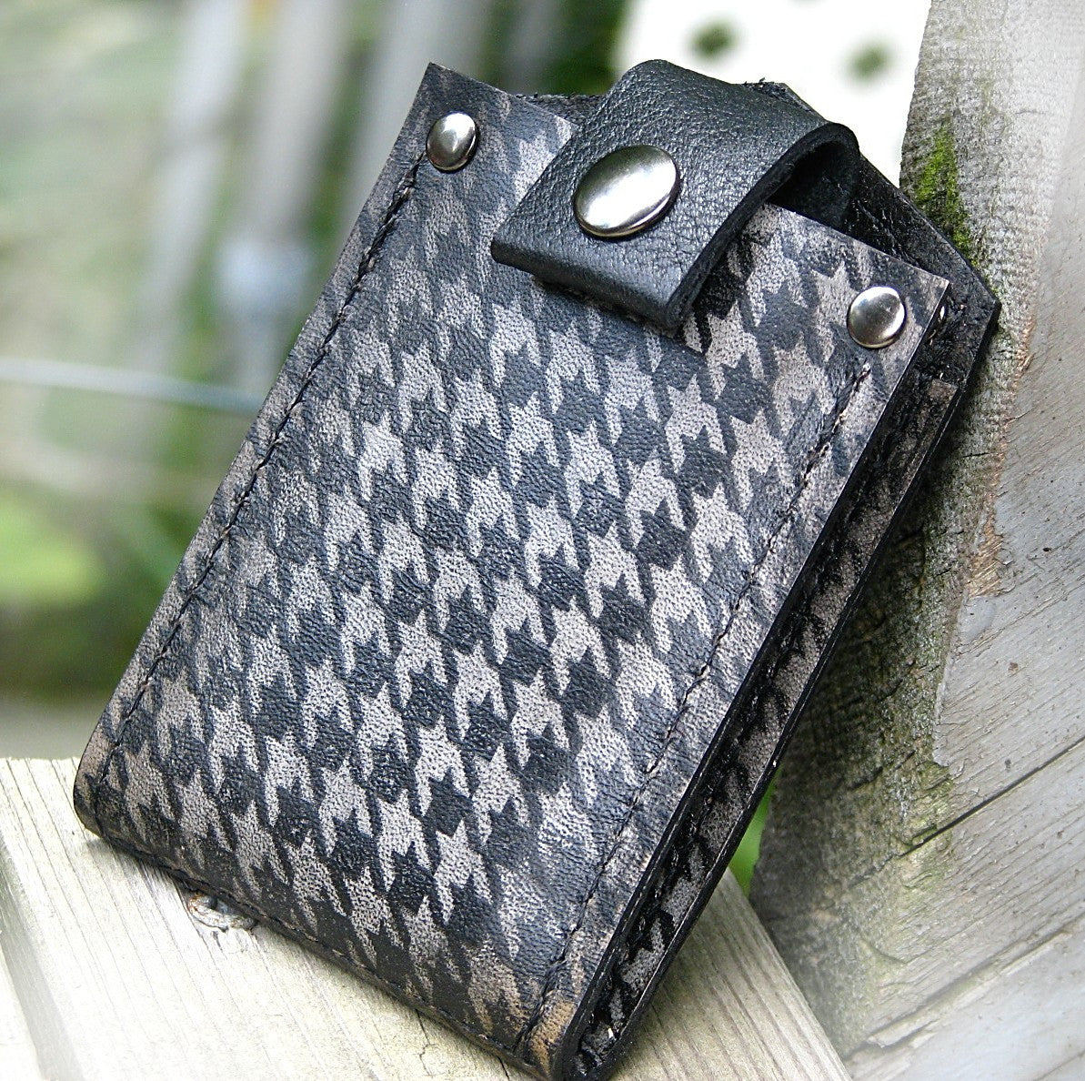 90s Y's Houndstooth Wo Felt wallet 【公式通販】